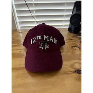 Texas A&M Aggies Maroon 12th man Baseball Cap Hat Captains Collection OSFA